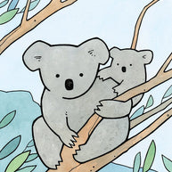Koala Bear and Joey Watercolor Card