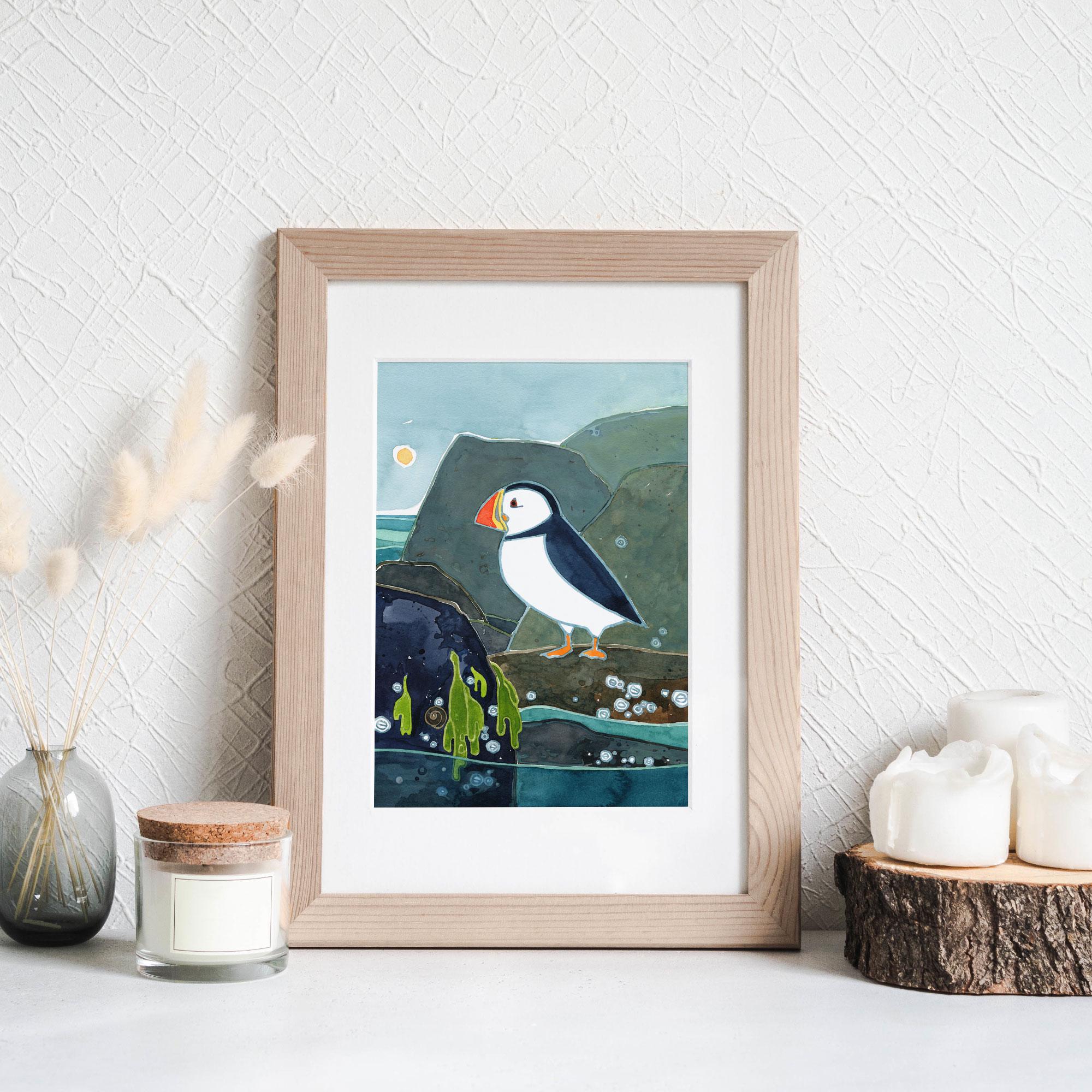 Coastal Puffin Print