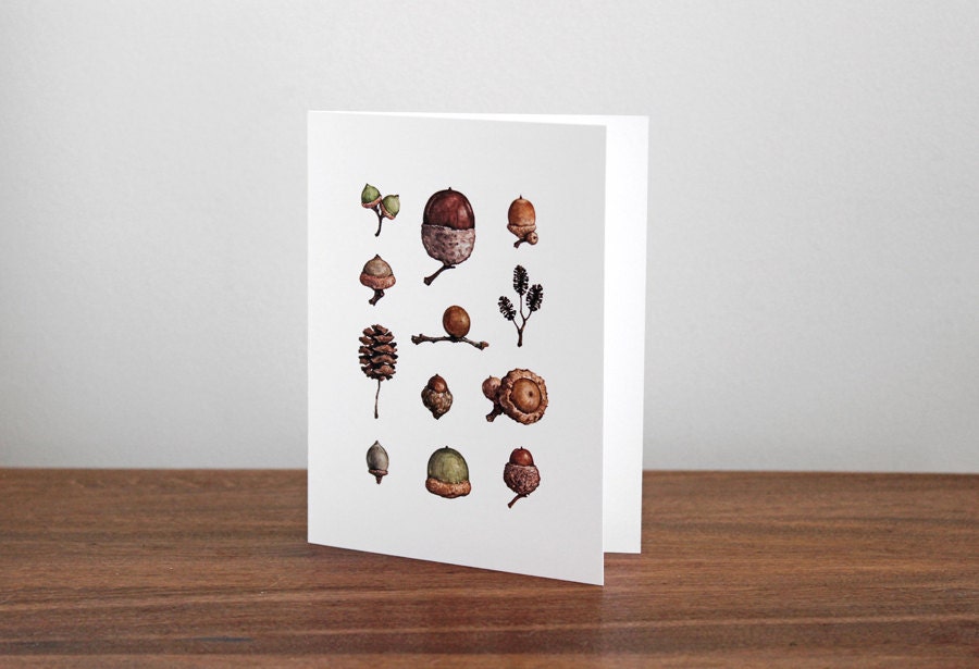 Acorns Watercolor Notecard Set