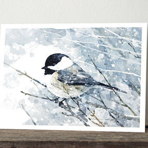 Chickadee Snow Card Set