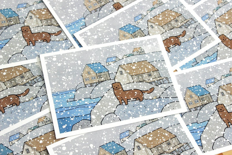 Mink and Snow Card Set