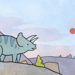 Triceratops Print