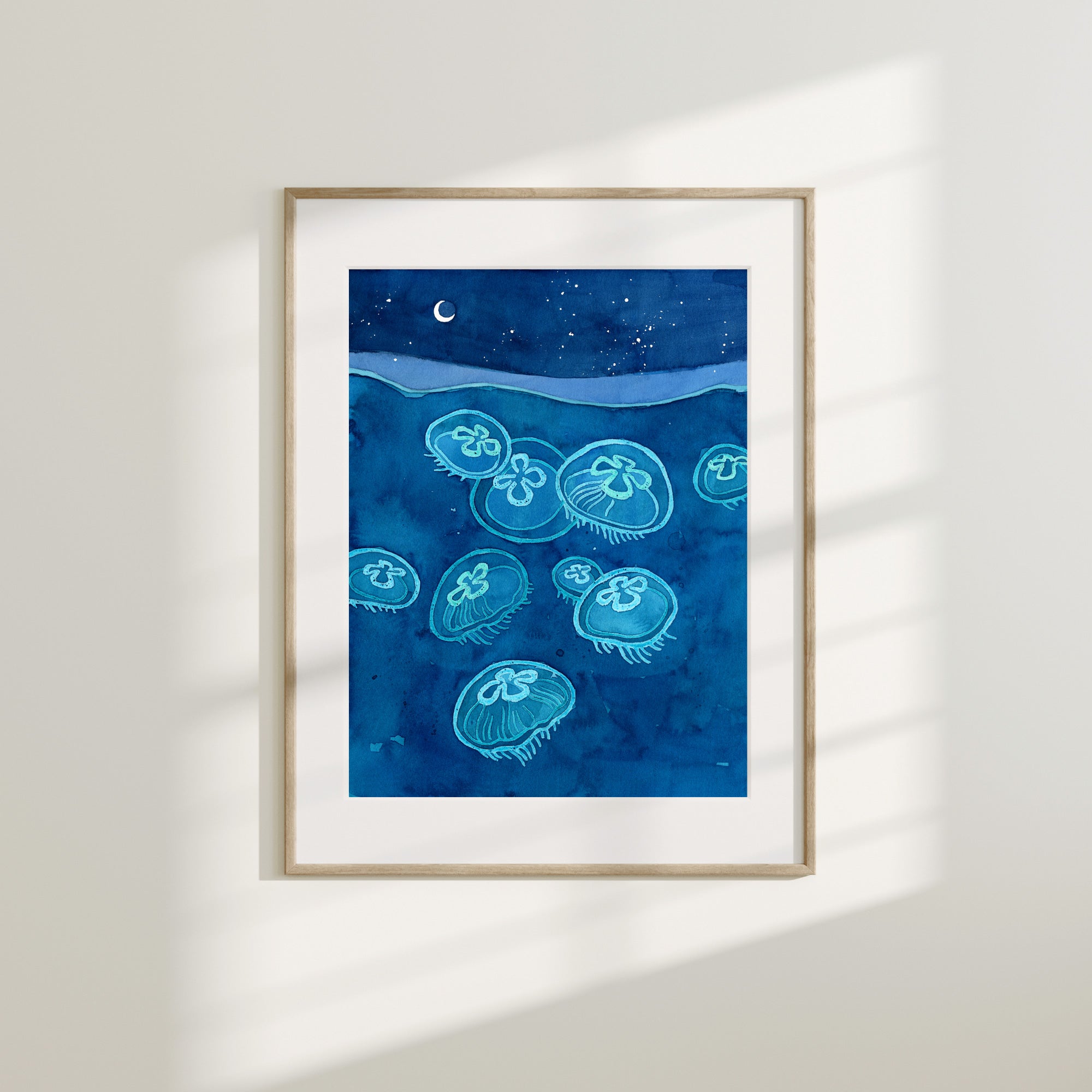 Bioluminescent Jellyfish Print
