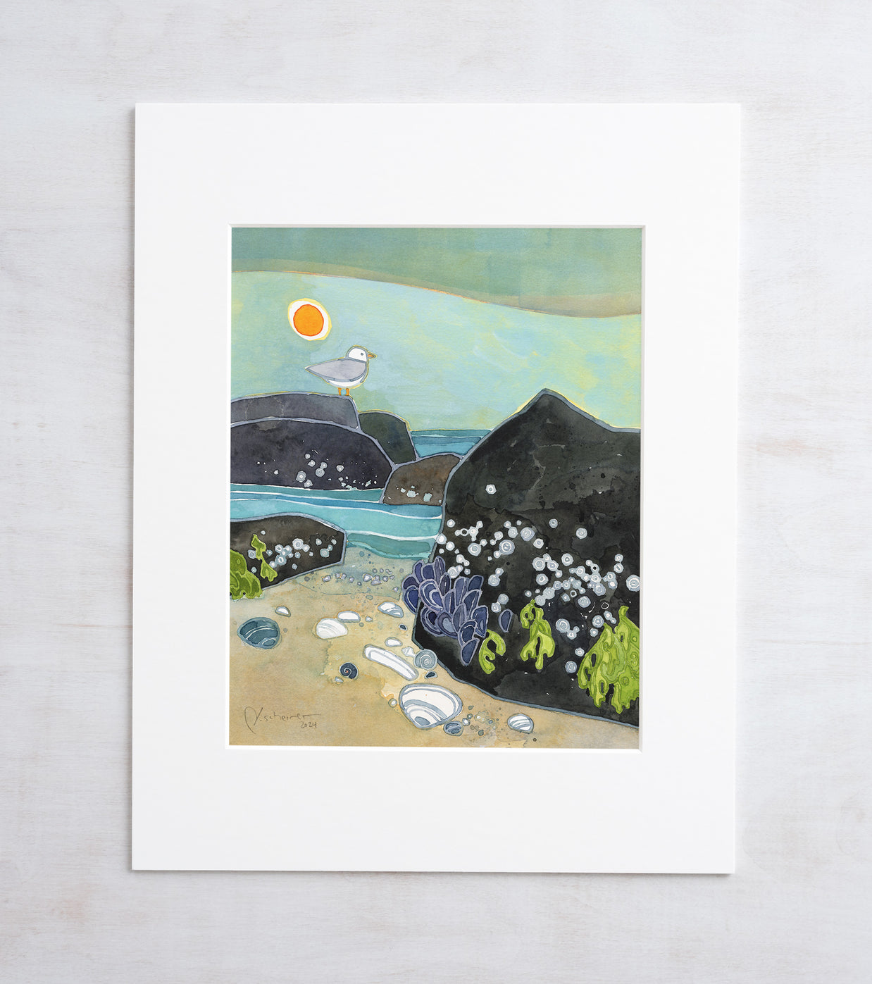 Jetty Beach Art Print Coastal Ocean Wall Art