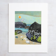 Jetty Beach Art Print Coastal Ocean Wall Art