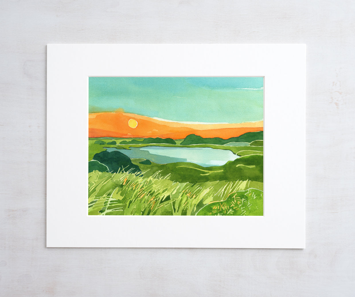 Saltmarsh Sunset Landscape Print