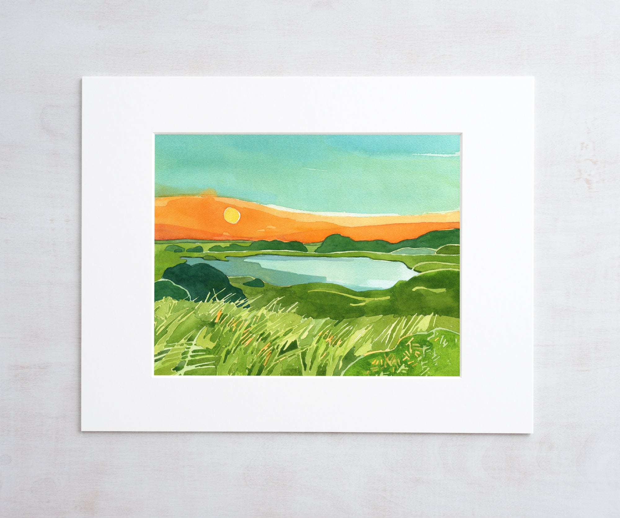 Saltmarsh Sunset Landscape Print