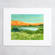 Saltmarsh Sunset Landscape Print