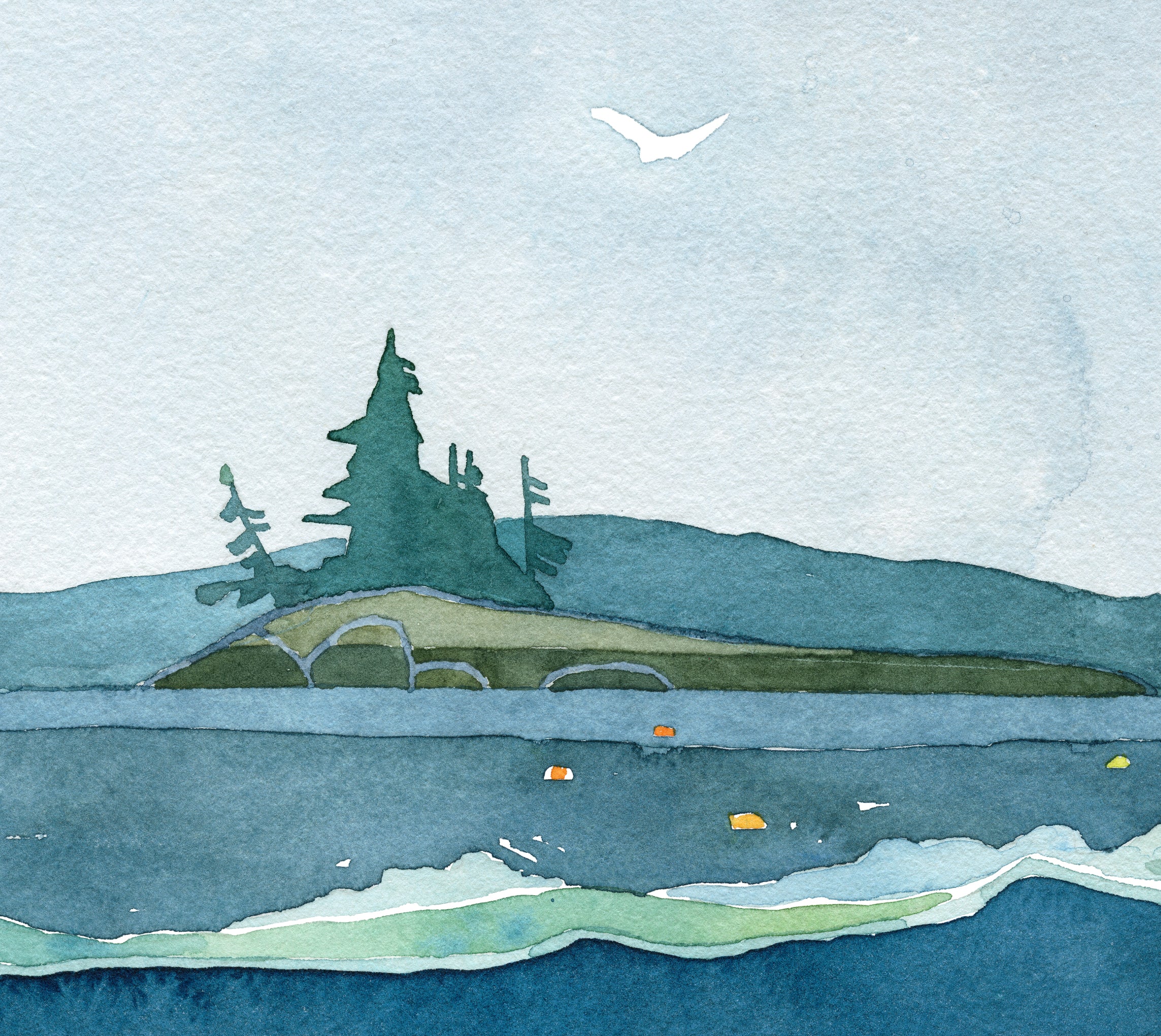 Lobster Fishing Boat Seascape Print