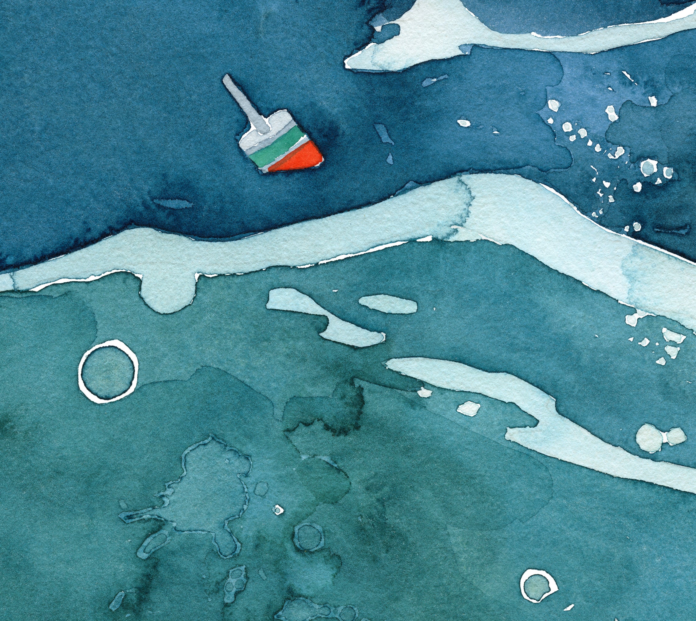 Lobster Fishing Boat Seascape Print