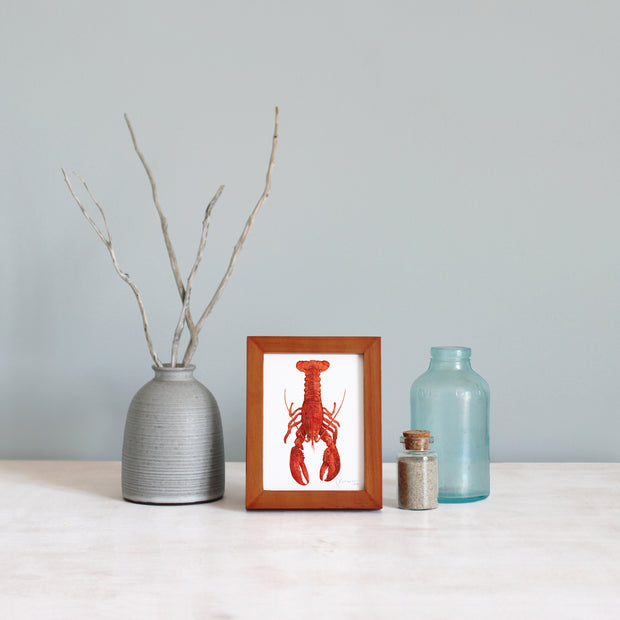 Framed Mini Lobster Watercolor Print
