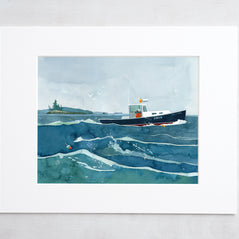 Lobster Fishing Boat Seascape Print
