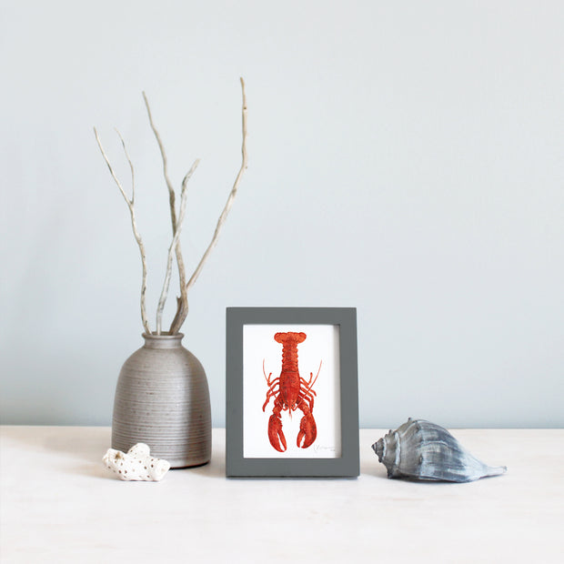 Framed Mini Lobster Watercolor Print