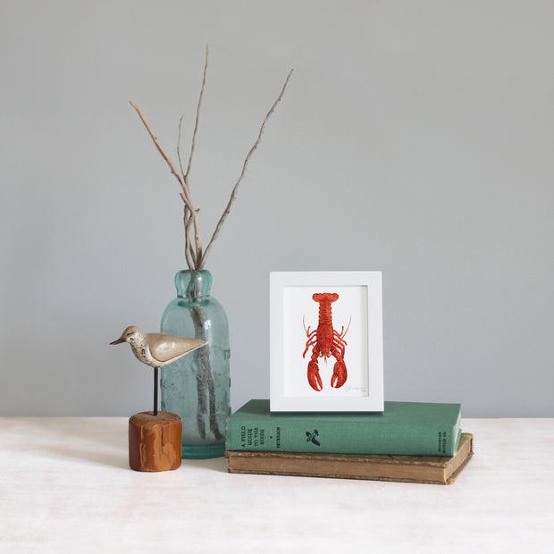 Framed Mini Lobster Watercolor Print
