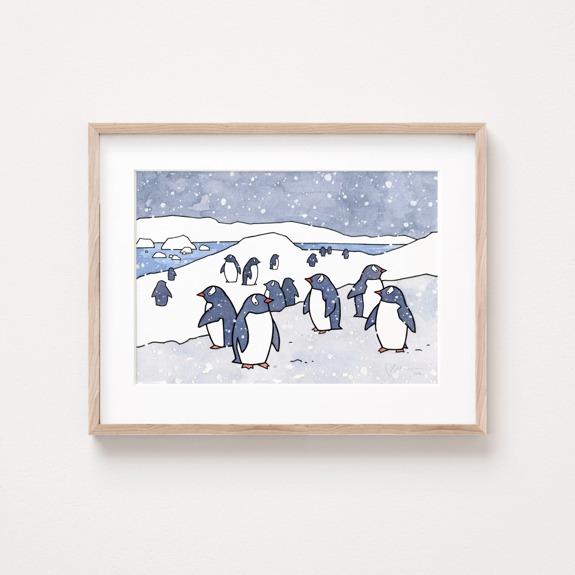 Gentoo Penguins Art Print