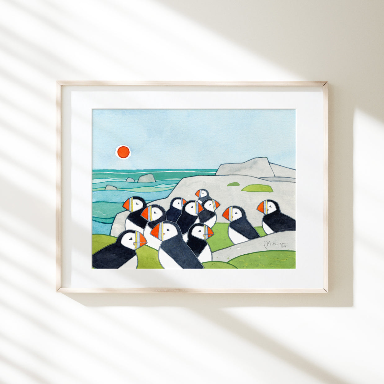 Puffin Colony Coastal Print