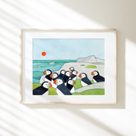 Puffin Colony Coastal Print