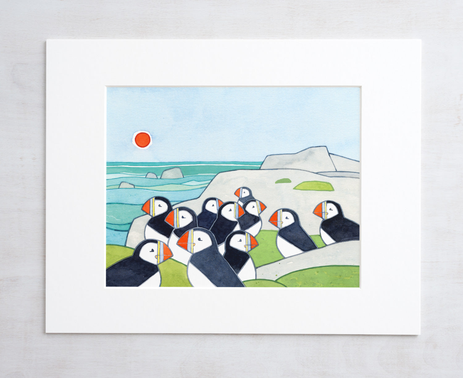 Puffin Colony Coastal Print