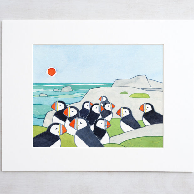 Puffin Colony Coastal Print