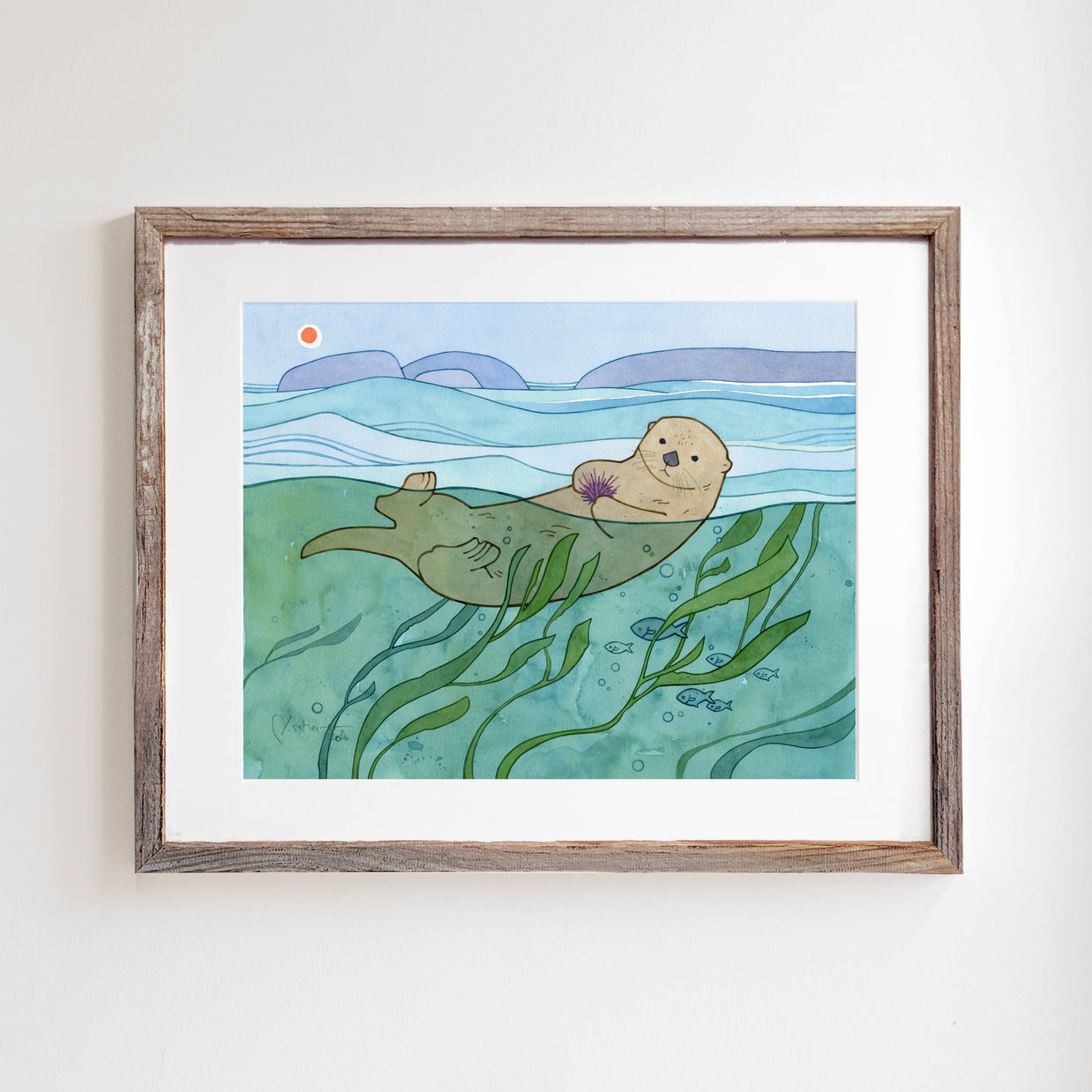 Sea Otter & Kelp Print