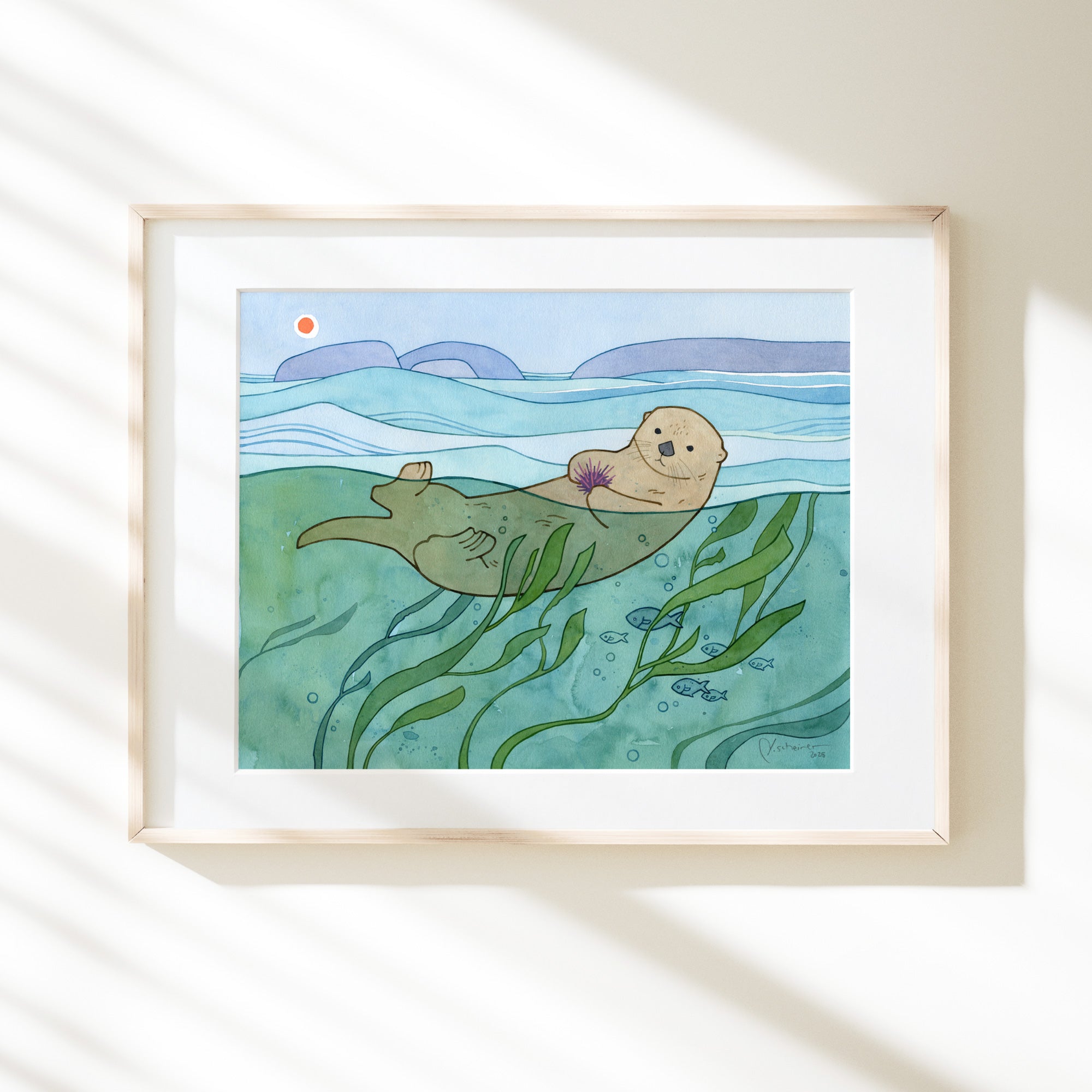 Sea Otter & Kelp Print