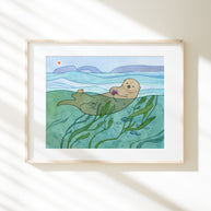 Sea Otter & Kelp Print