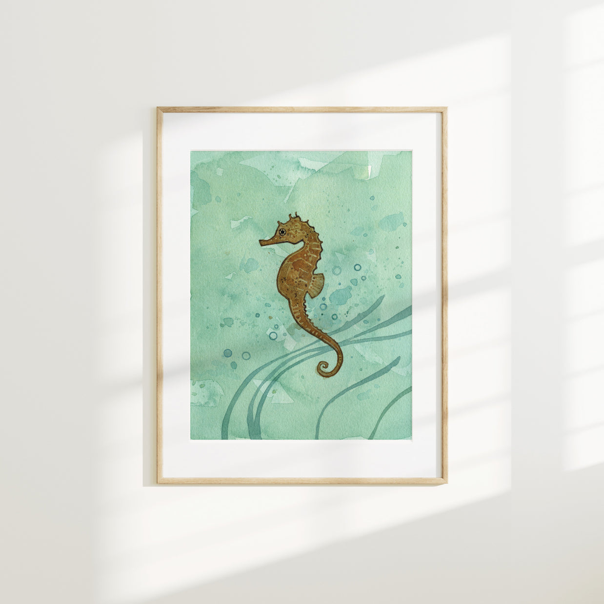 Lined Seahorse Print