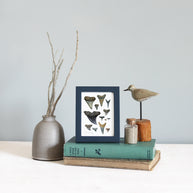 Shark Teeth Watercolor Art: Mini Framed Print