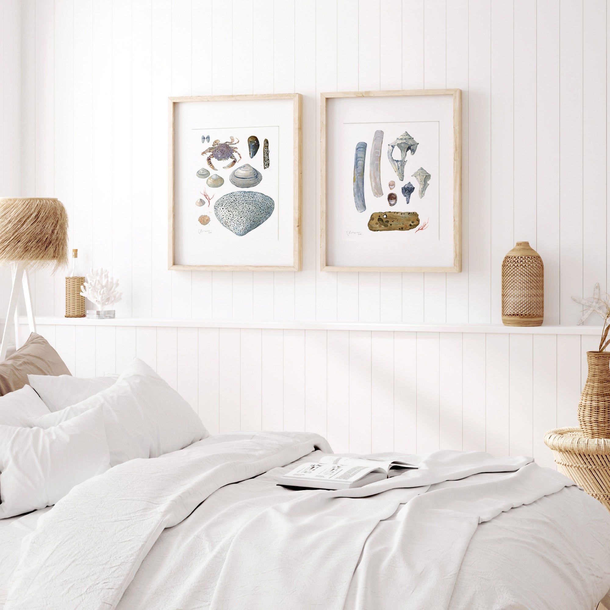 Beachcombing Print Set Seashore Wall Art