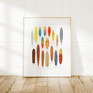 Vintage Surfboard History Chart
