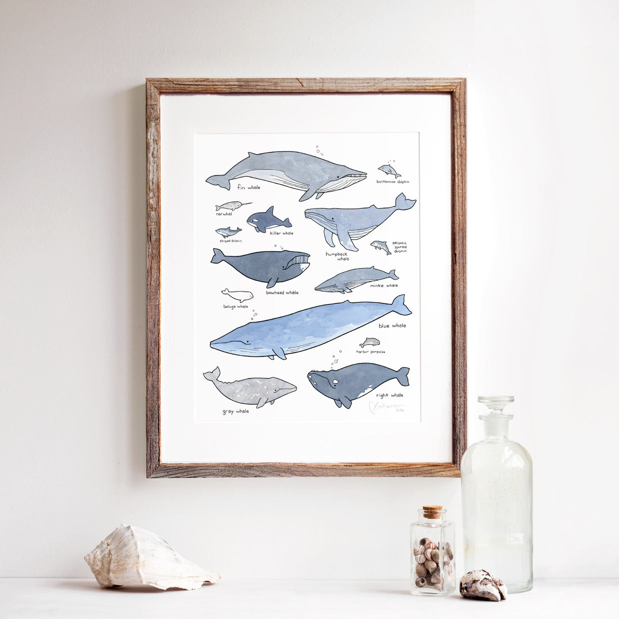 Whale Chart Art Print