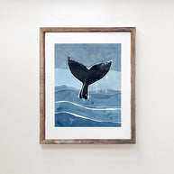 Whale Tail Ocean Print
