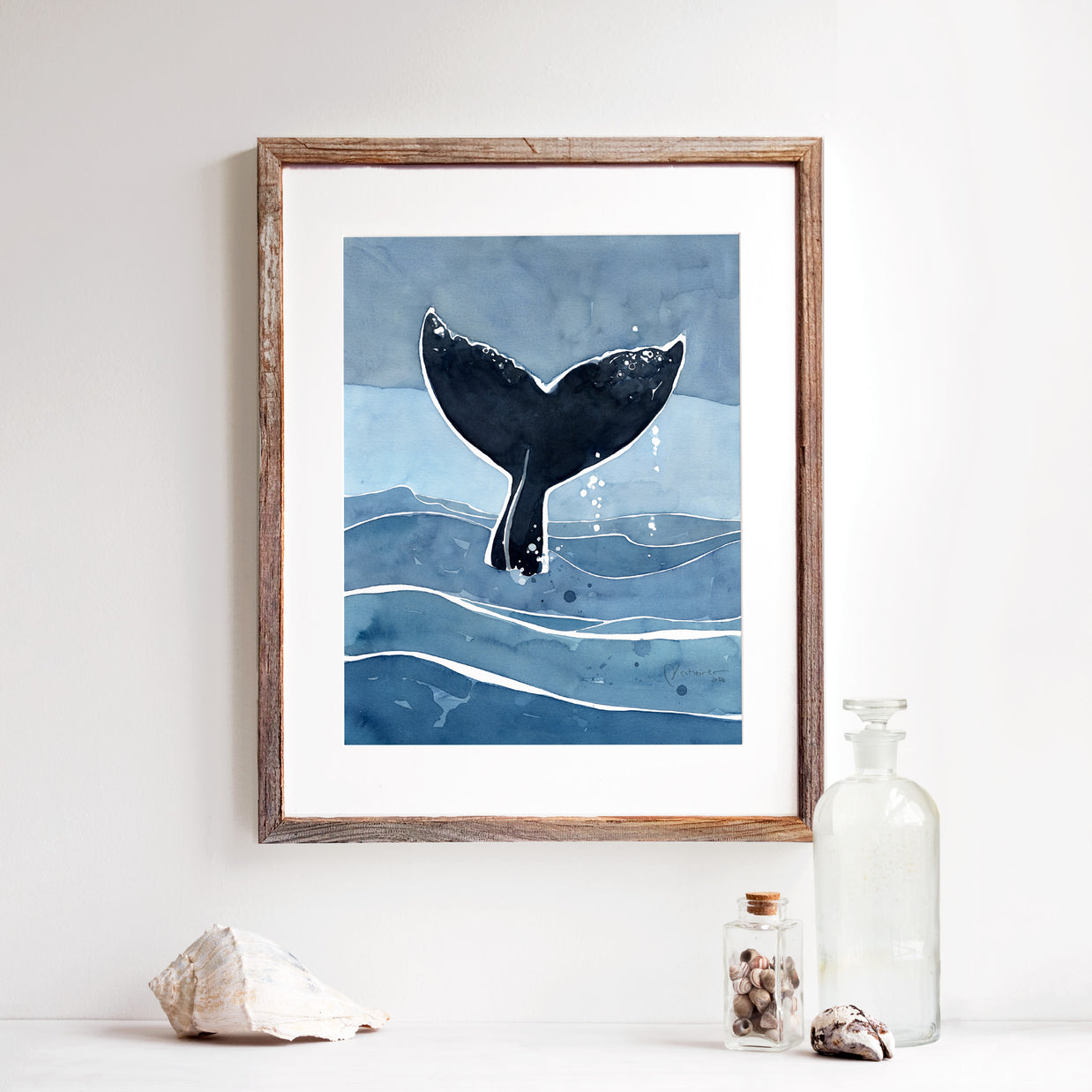 Whale Tail Ocean Print