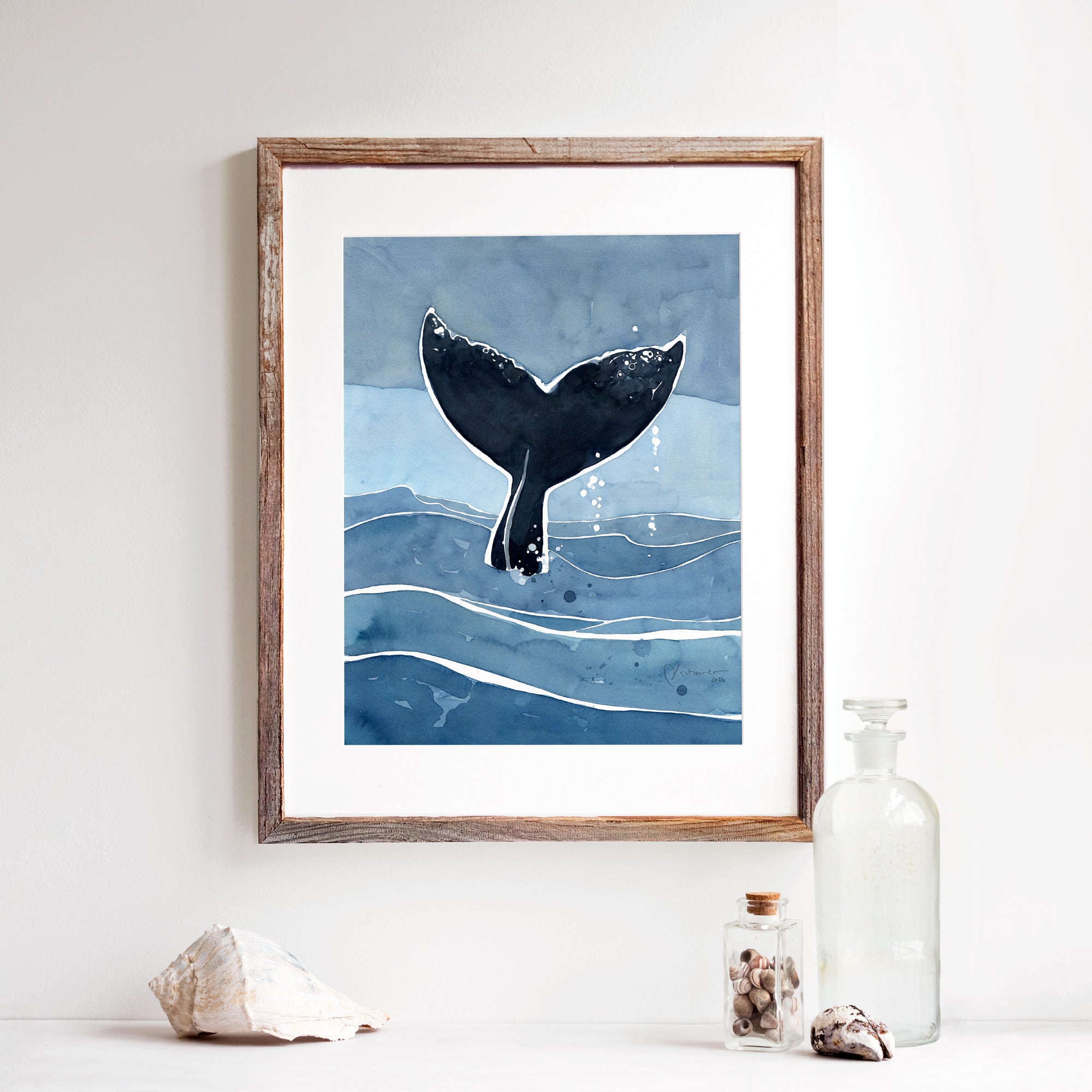 Whale Tail Ocean Print