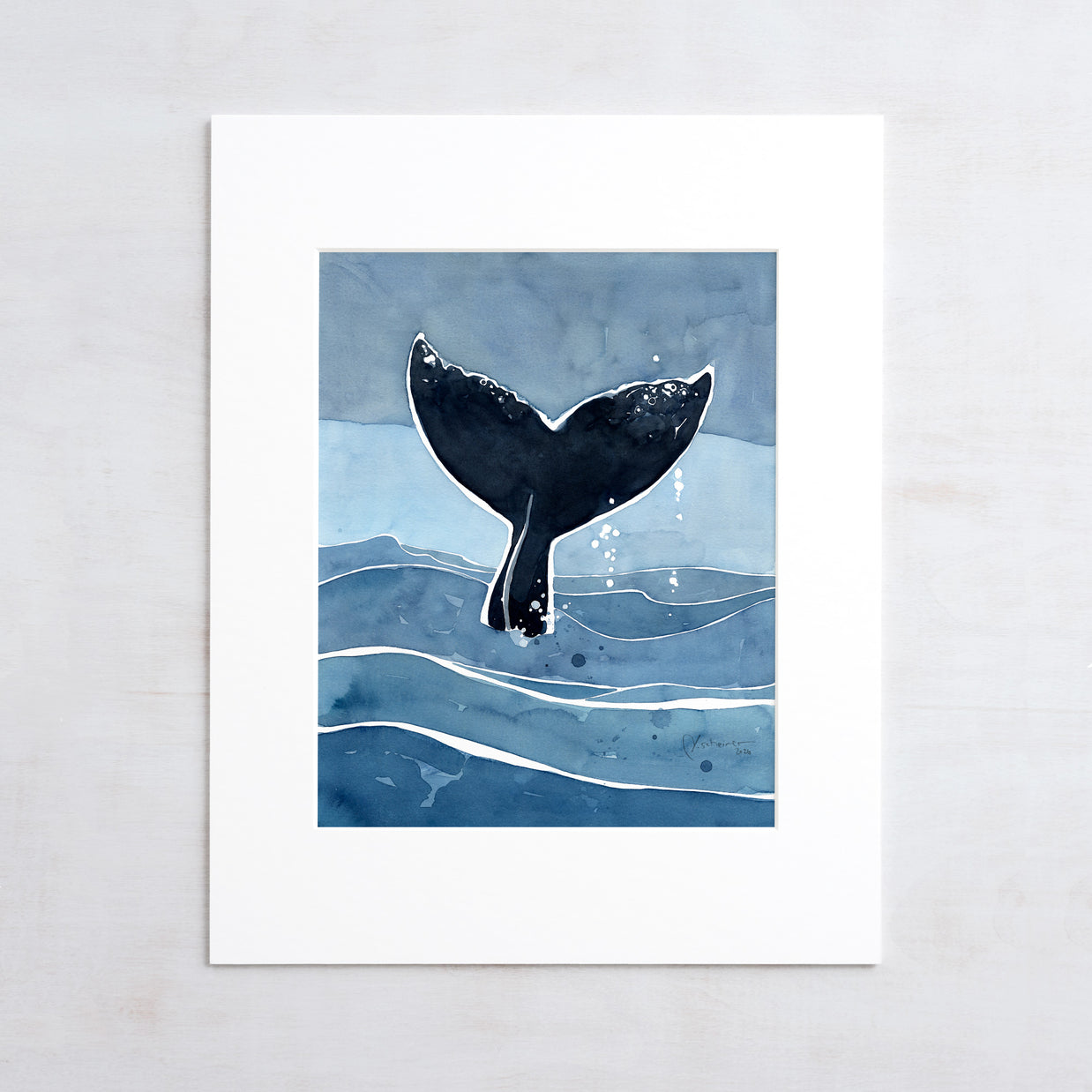 Whale Tail Ocean Print