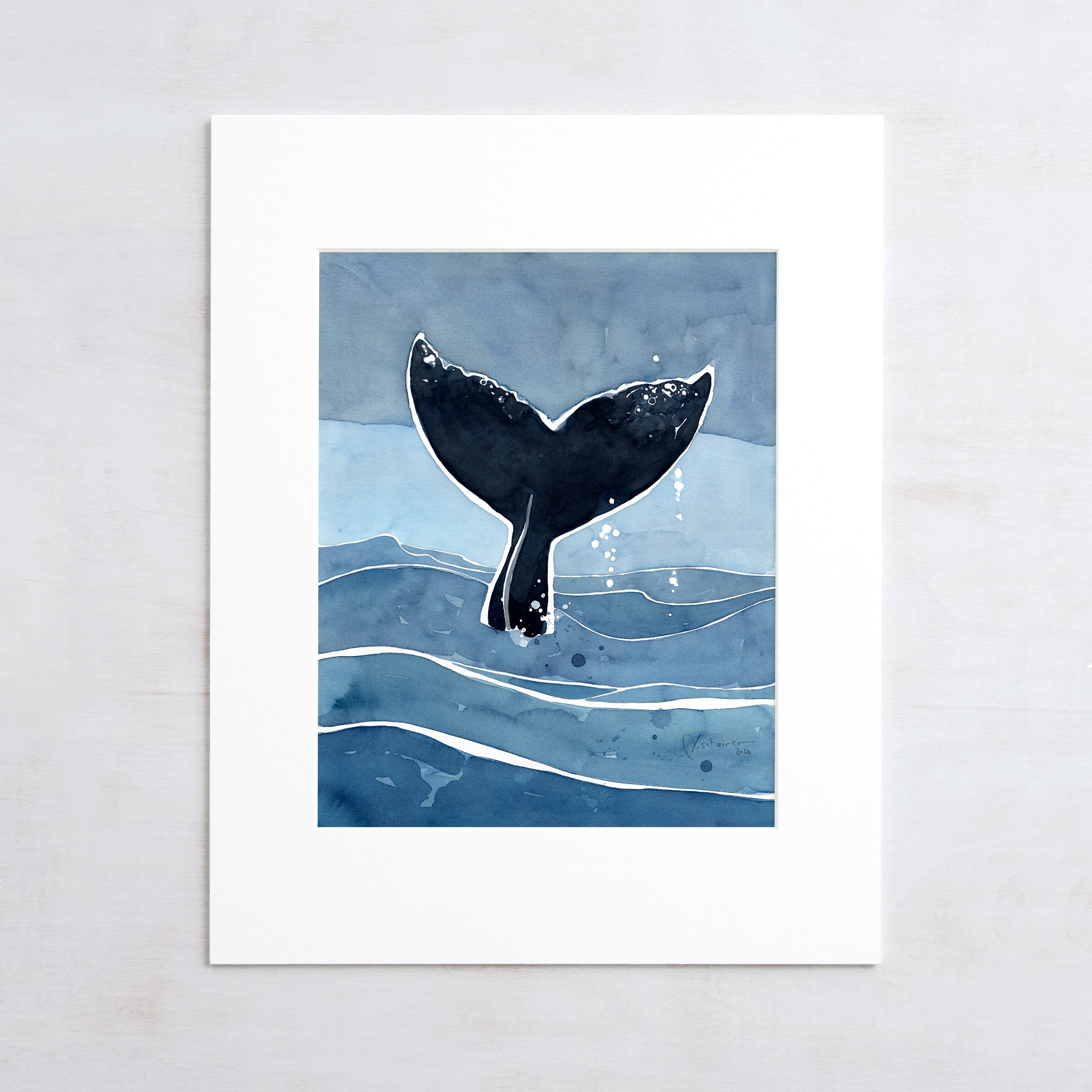 Whale Tail Ocean Print