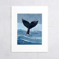 Whale Tail Ocean Print