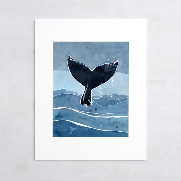 Whale Tail Ocean Print