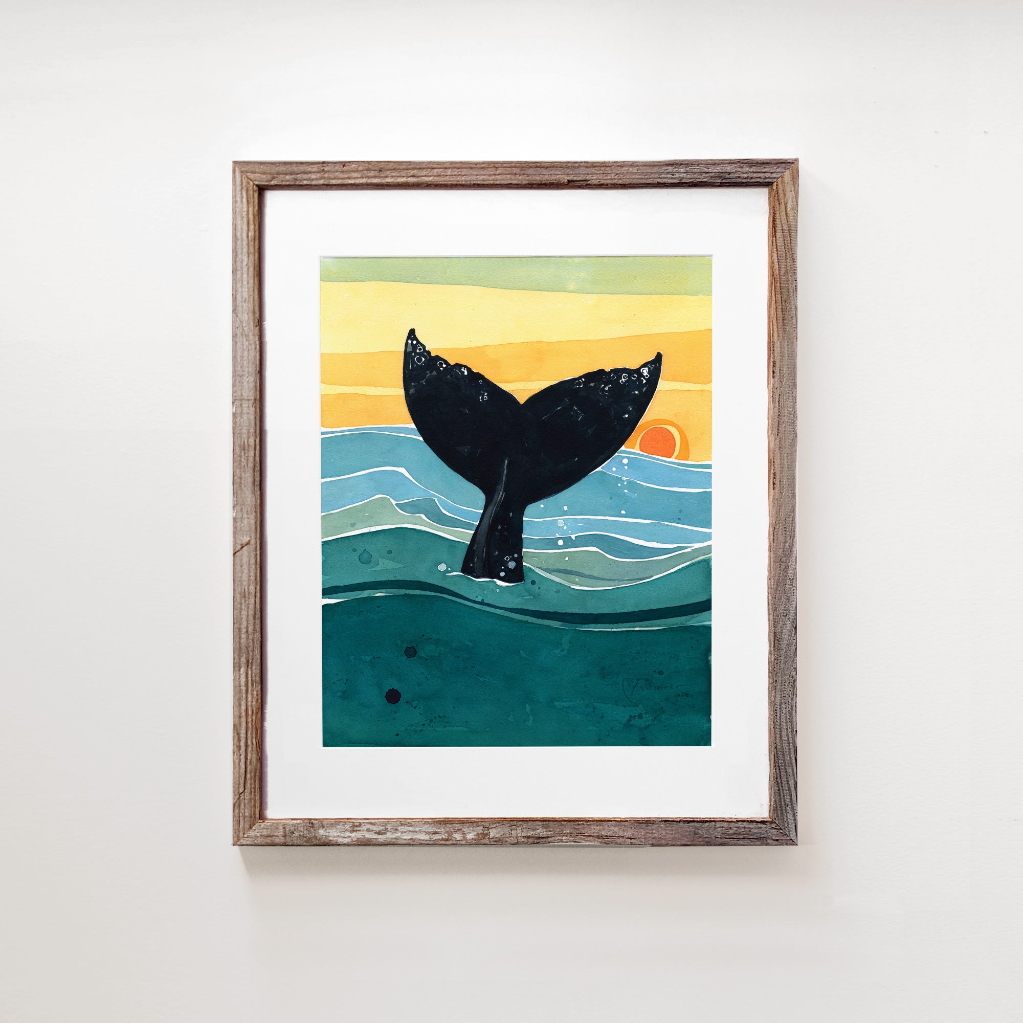 Whale Tail Sunset Print
