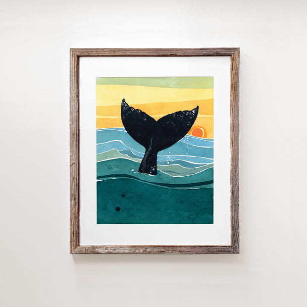 Whale Tail Sunset Print