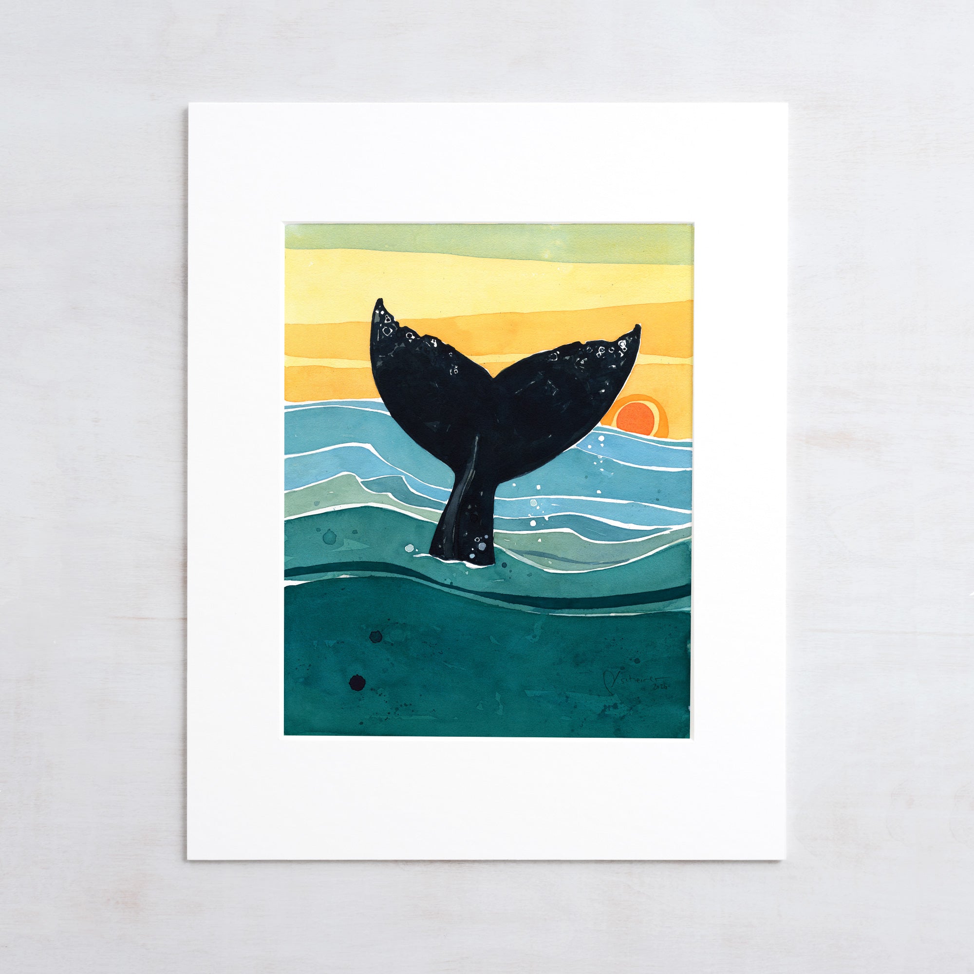 Whale Tail Sunset Print