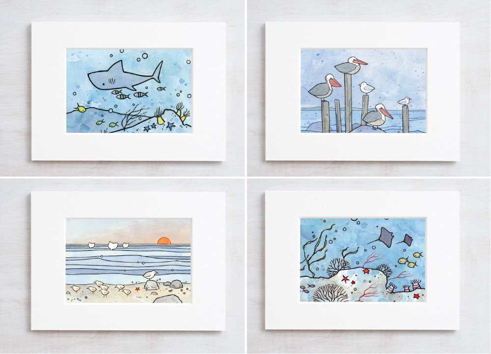 Mini Print Set, Choose Your Own Animal Illustration Series