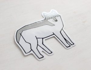 Wolf Vinyl Sticker, Animal Illustration Sticker, Laptop Decal