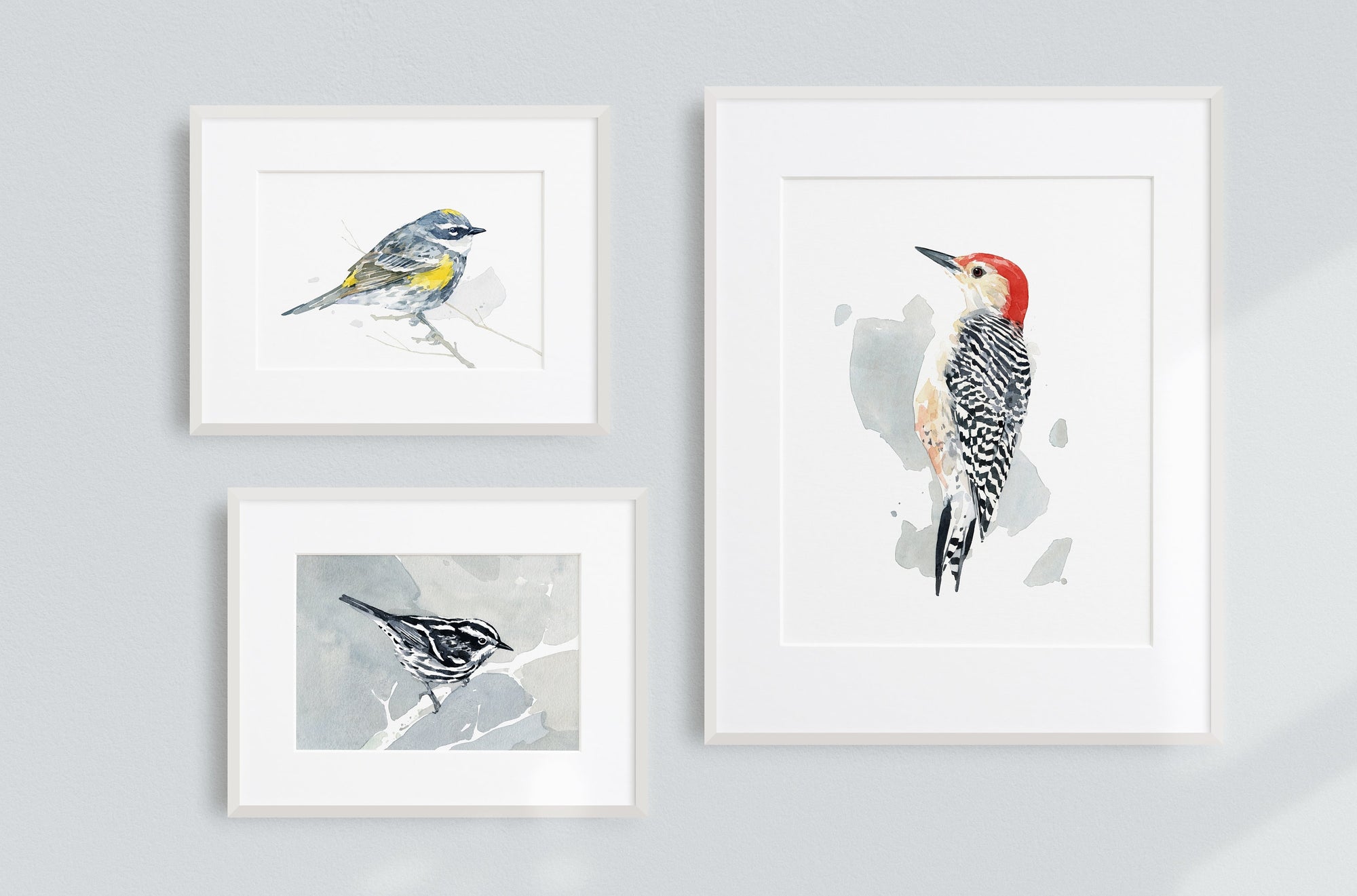 Warbler Art Print, Bird Batercolor, Bird Lover Gift, Yellow- Rumped Warbler Painting 5x7