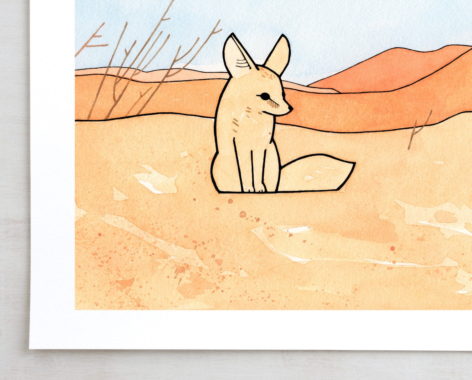 Fennec Fox Art Print, Kids Room Wall Art, Childs Room Decor