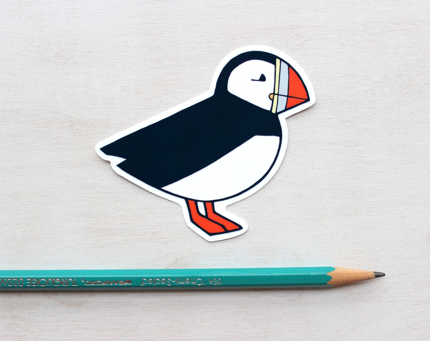 Puffin Sticker, Cute Bird Vinyl Sticker