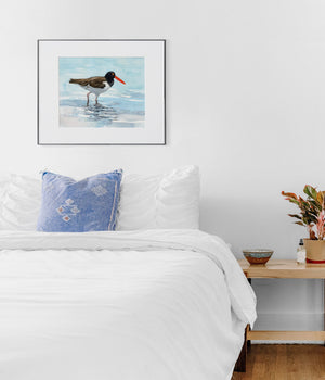 Oystercatcher, Print Beach Watercolor, Bird Wall Art, Coastal Bird Print