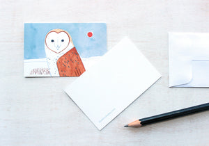 Mini Christmas Gift Tag Cards, Winter Animal Art Gift Cards