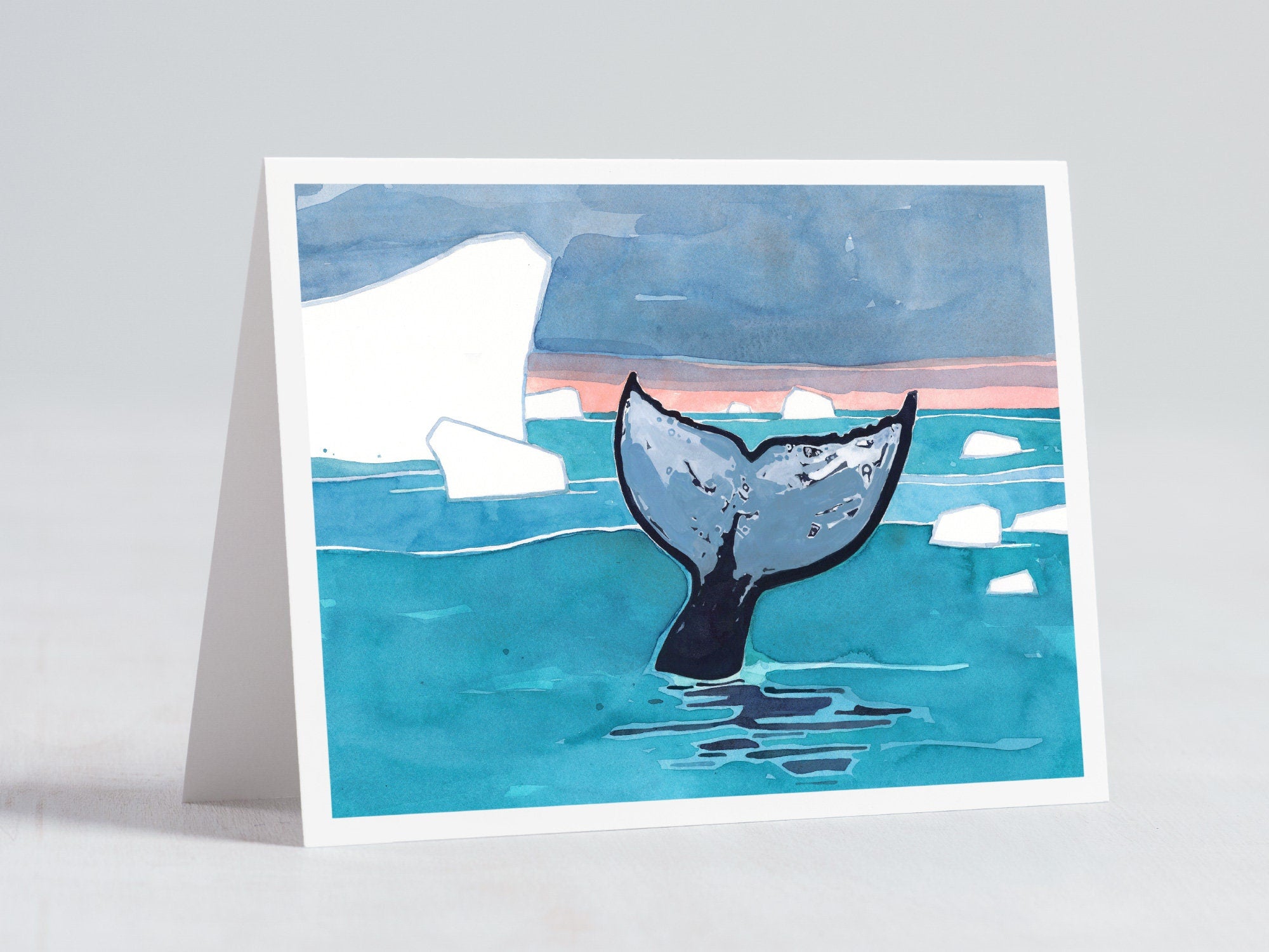 Whale Tails Holiday Card Set Mix, Nautical Christmas Cards