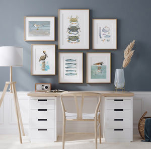 Piping Plover Beach Art Print, Coastal Decor Seashore Wall Art